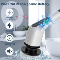 5000mAh rechargeable battery — up to 90 minutes of cleaning, 3-4 hours fast charging, 70dB low noise