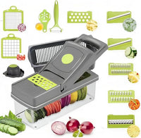14-in-1 Vegetable Chopper Set with container and all blades