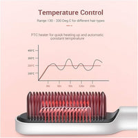 Temperature settings on the straightener comb