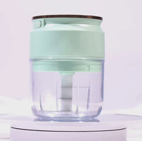 Mini electric food chopper — side view